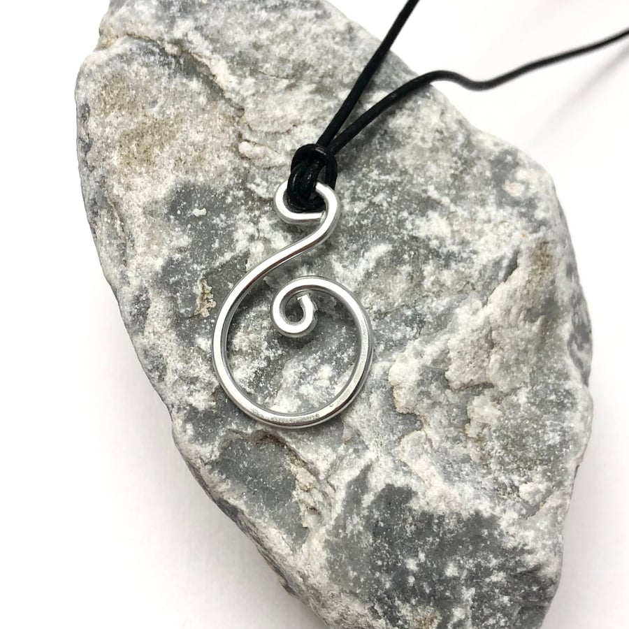 Portuguese Pin - Ocean Whirl Portuguese Knitting Pin Silver Aluminium with Adjus