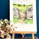 'Path through Muker Meadows' limited edition giclée print