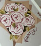 November Birth Flower Card, Peony, Birthday Card, Floral Greeting Cards, Botanic - Image 3