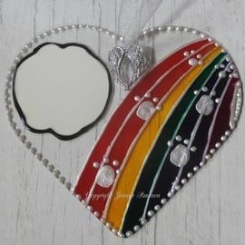 Rainbow Bridge pet memorial sun catcher decoration with charm