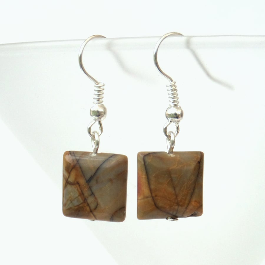 Picasso jasper earrings