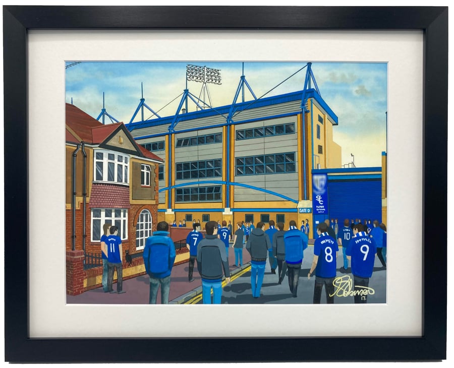 Gillingham F.C, Priestfield Stadium. High Quality, Framed Football Art Print.