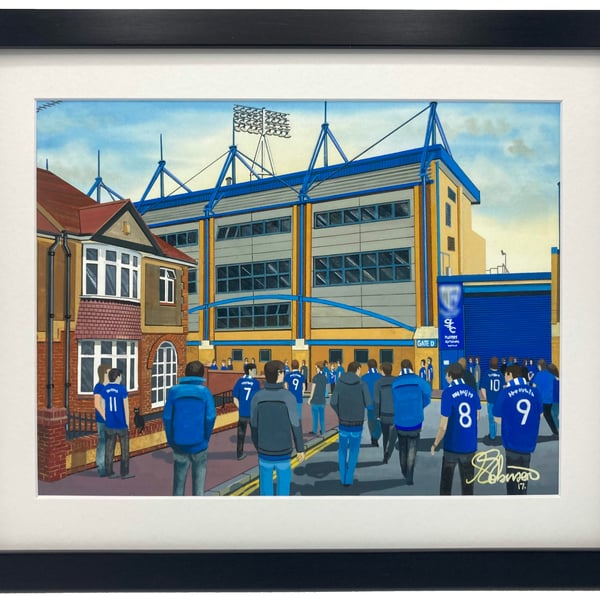 Gillingham F.C, Priestfield Stadium. High Quality, Framed Football Art Print.