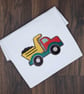 Personalised Embroidered Dump Truck Kids T-Shirt - Custom Name Construction Tee