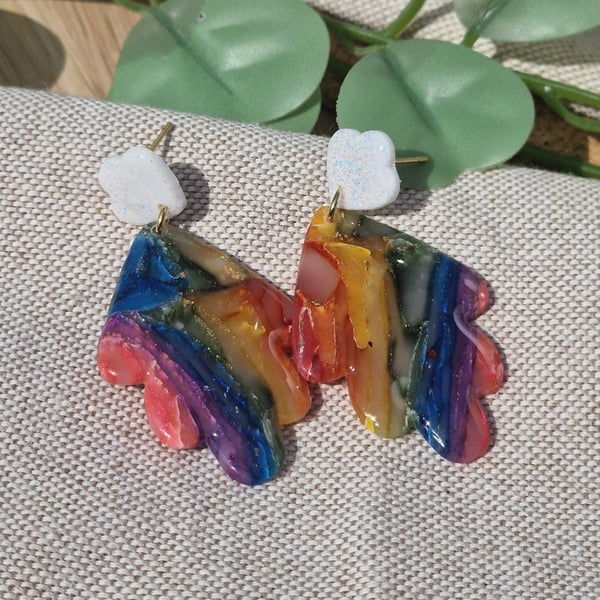 Polymer Clay Earrings: Spectrum 