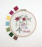 Christmas Embroidery Kit - Christmas Decorations Embroidery Kit, Hand Embroidery - Image 1