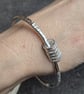 Silver spinner ring bangle, Chunky bangle with fidget rings, 60th birthday gift - Image 7
