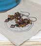 Copper chain and agate dangle earrings with heart charm  - Image 10