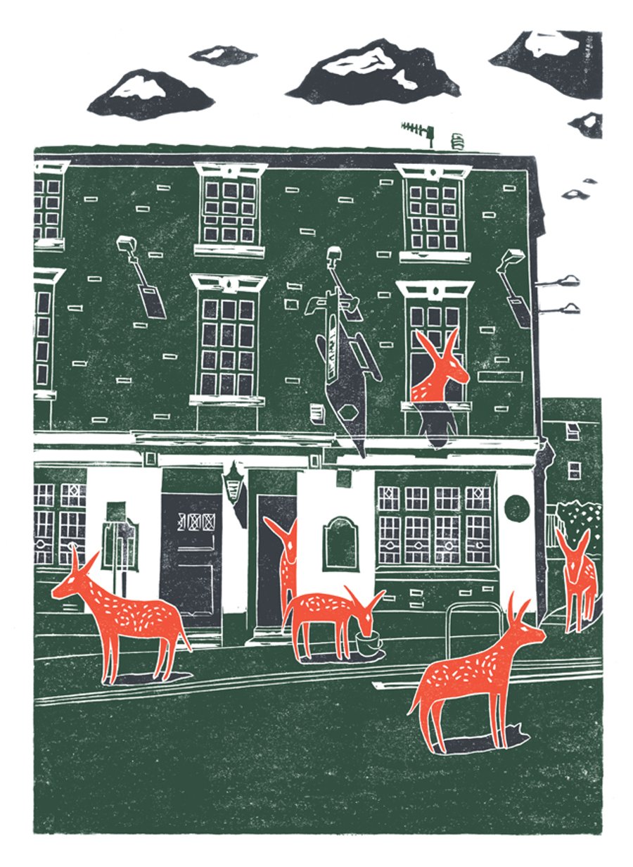 Pub donkeys A2 screen print