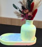 Vibrant Handcrafted Vase and Tray Set Colorful Decor - Image 8