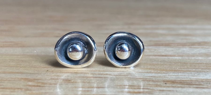Handmade sterling silver stud earrings 