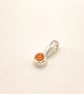 Tangerine Garnet Silver Pendant Charm Necklace Handmade  - Image 3
