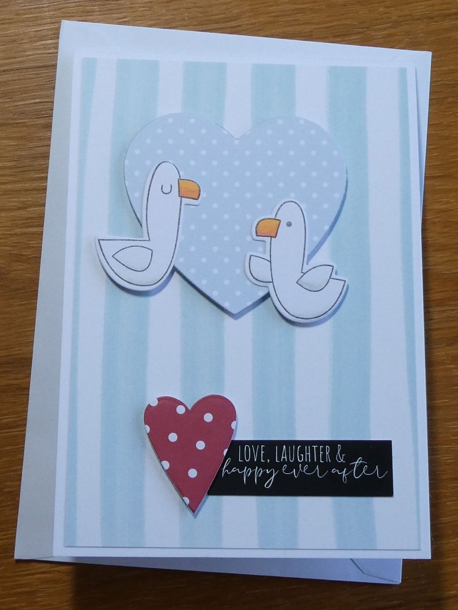 Love, Laughter & Happy Ever After Card - Engagement,  Wedding, Valentine