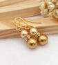 Pearl Earrings - Christmas Bauble Inspired Pearl Earrings - Festive Jewellery 