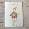 Male birthday card, Personalised, Cards for men