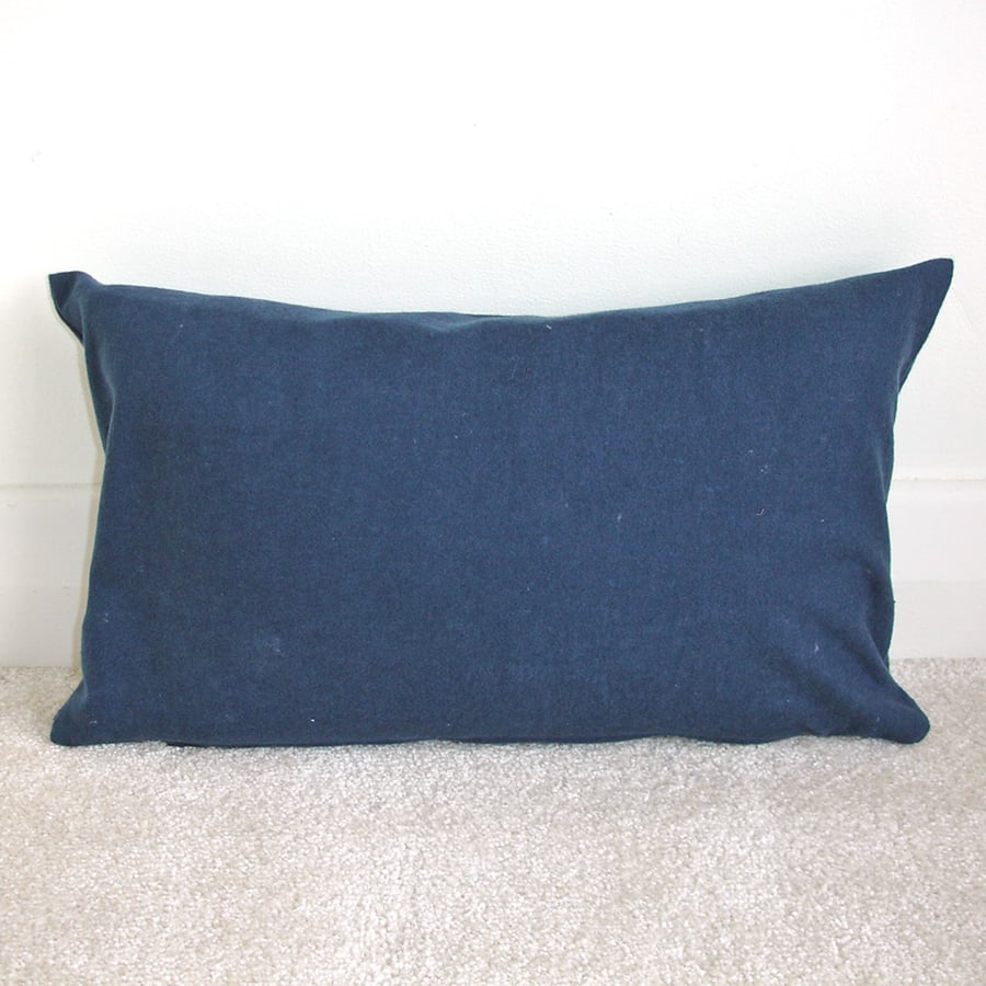 Tempur Travel Pillow Cover 16x10 SMALL Brushed Cotton Blue 16" x 10" Flannelette