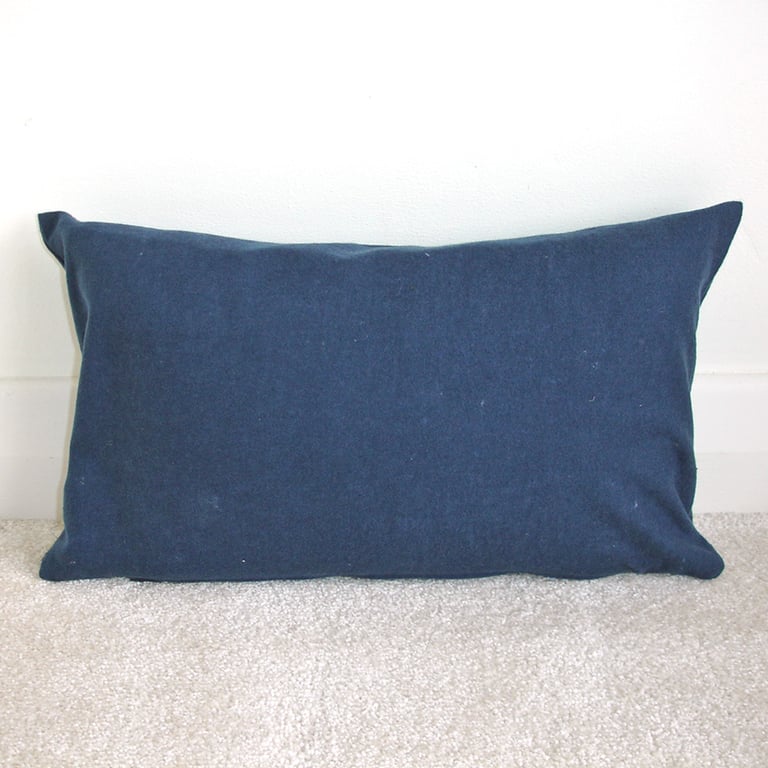 Tempur Travel Pillow Cover 16x10 SMALL Brushed Cotton Blue 16" x 10" Flannelette