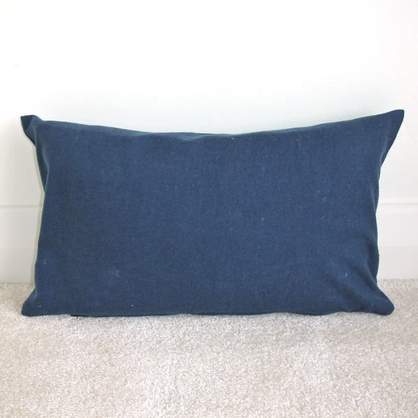 Tempur Travel Pillow Cover 16x10 SMALL Brushed Cotton Blue 16" x 10" Flannelette
