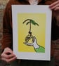 Mighty Oaks Lino Print 