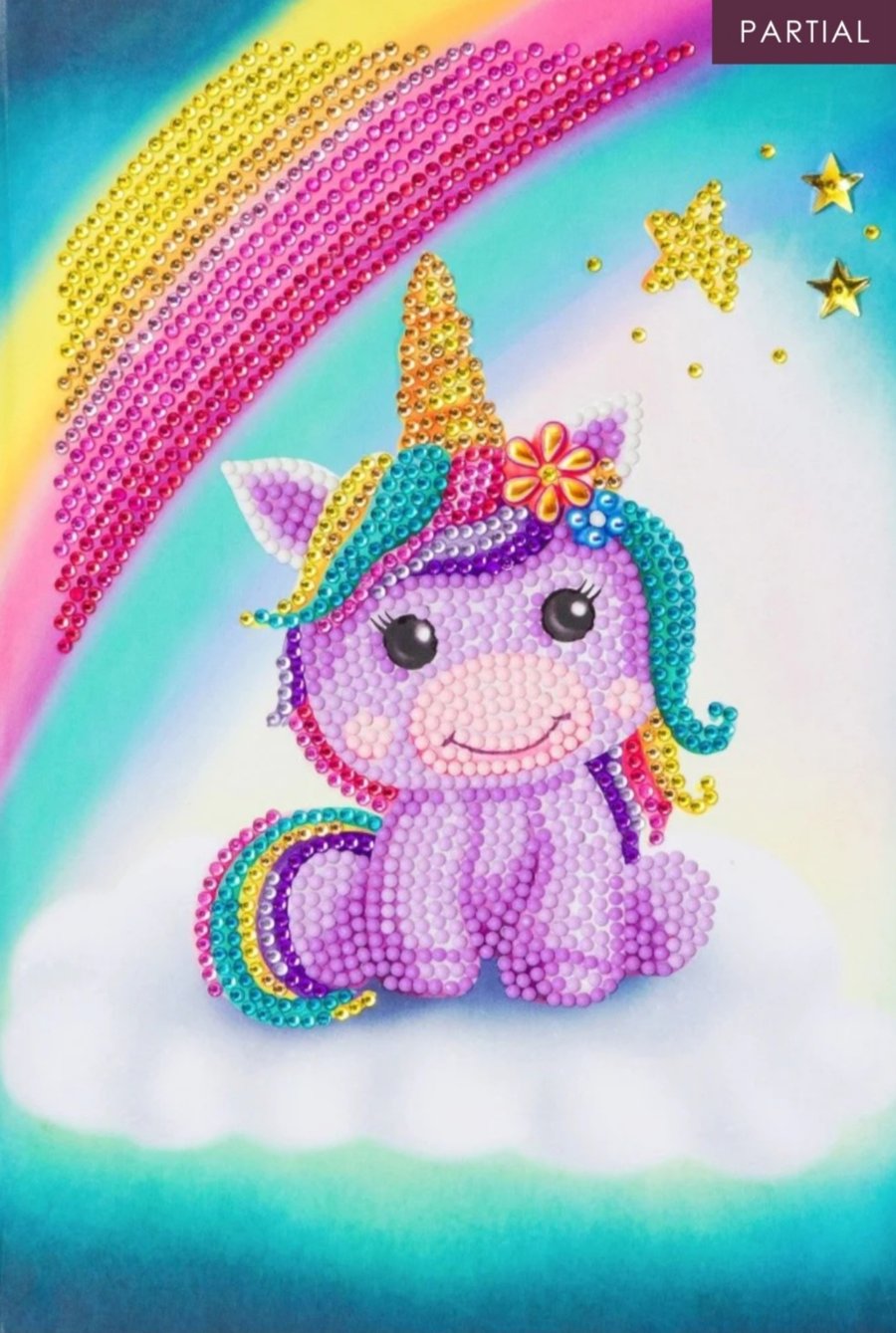 Rainbow unicorn notebook diamond painting kit