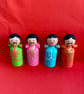 Beatles Seargent Peppers Handpainted Wooden Peg Dolls