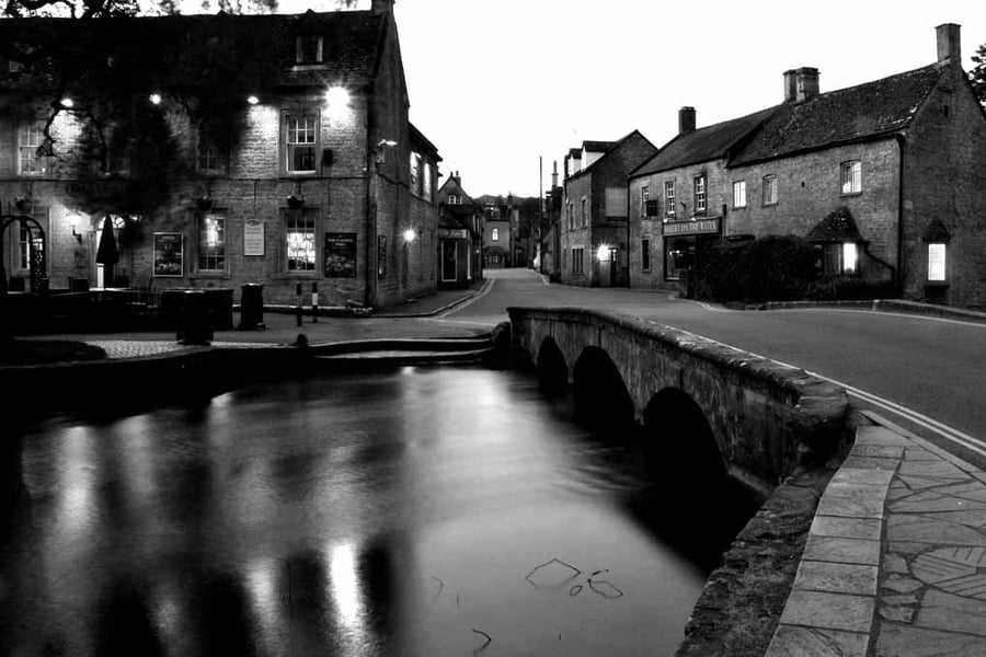 Old Manse Hotel Bourton On The Water Cotswolds Photograph Print
