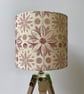 Hand Printed Linen Lampshade in Raspberry Pink - Image 1