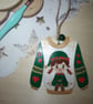 Elf girl ugly jumper hanging Christmas tree decoration 