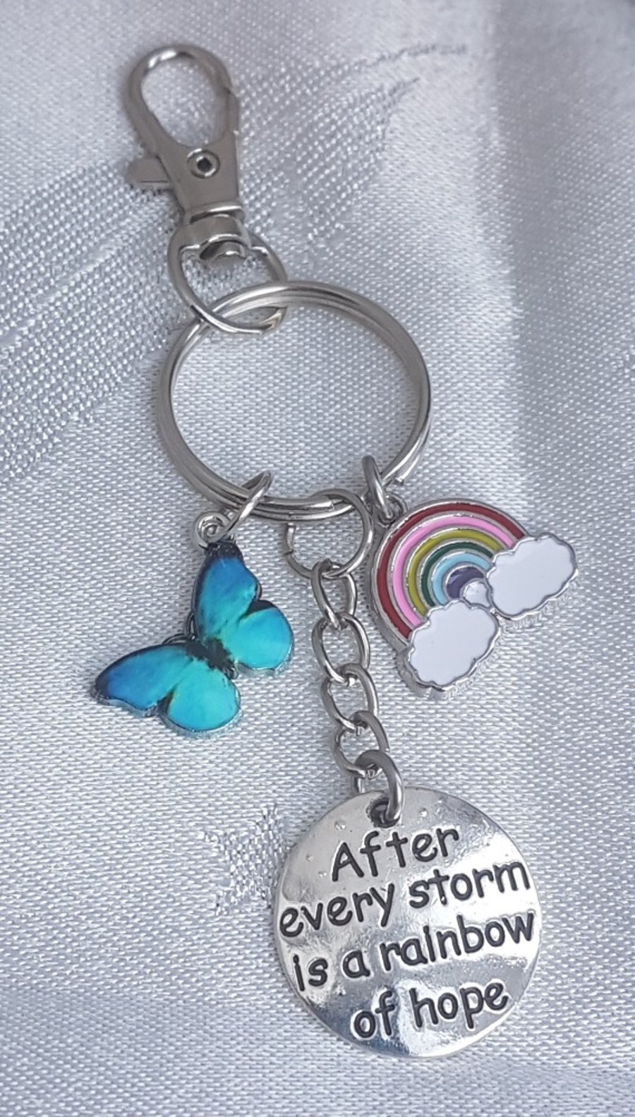 Gorgeous After Every Storm Key ring - Key Chain Bag Charm.