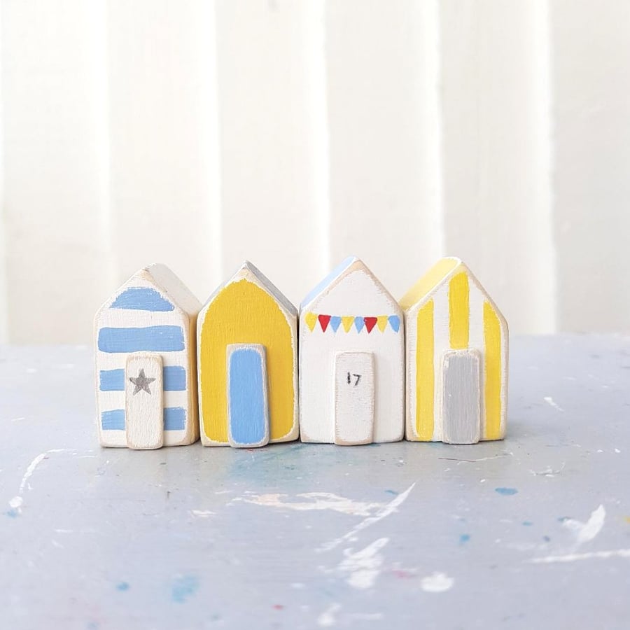 Cute Tiny Wooden Beach Huts