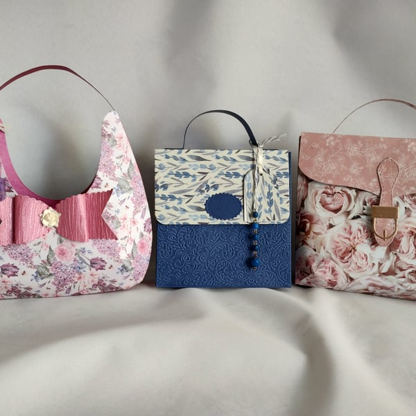 Gift Bag Variety Package - A Selection of Three Unique Handbag Style Gift Bags 