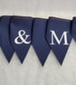 Personalised fabric wedding bunting bulk pack : Mr & Mrs, Just Married and 3 x 1 - Image 4