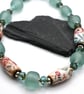 aqua lampwork glass and ceramic beaded necklace - Image 4