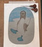 ‘Here comes Gerald’ Reduction Lino Print - Image 6