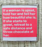 "If A Woman Is Upset" Fridge Magnet - Image 1