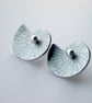 Shell studs in grey and silver - Image 3