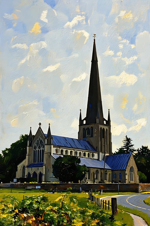 Snettisham Norfolk St Mary's Church A5 Greeting Card 