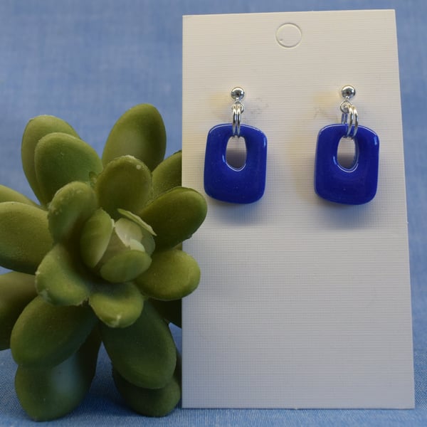 Small Rectangle Drop Earrings