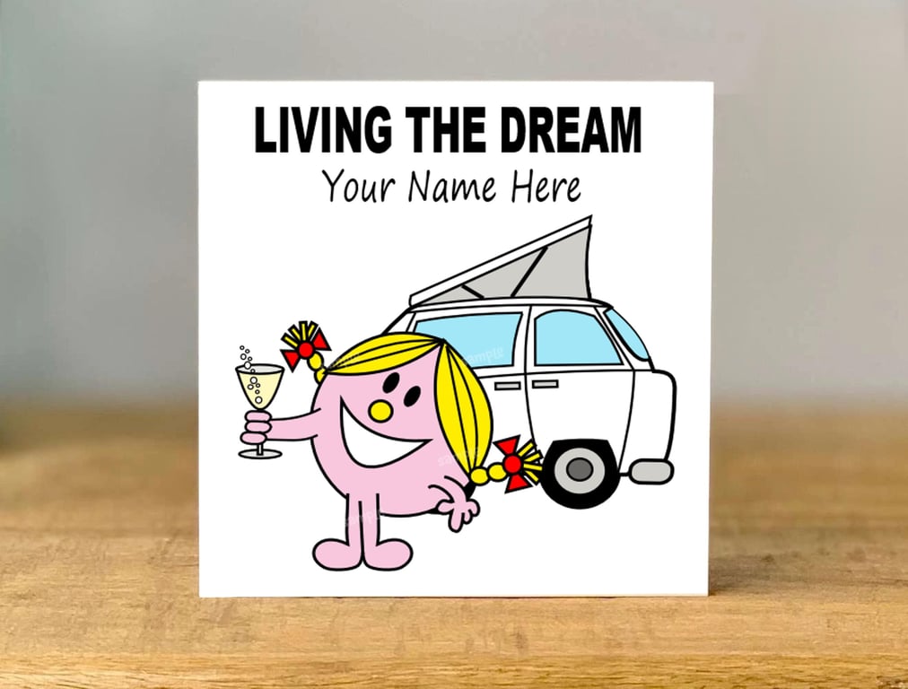 Personalised Campervan Card, Sister, Mum, Bestie, Daughter, Van Life, VW,