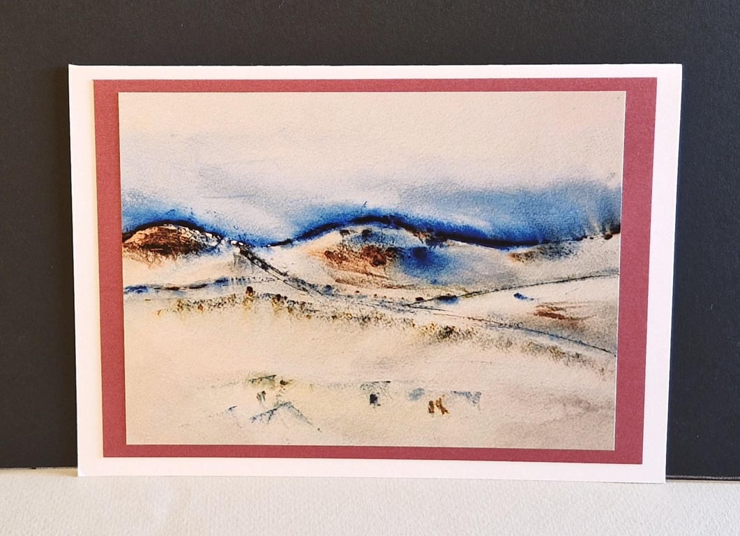 Greetings Card (Blank) A5 - 'Rolling Hills': Print of an Original Painting