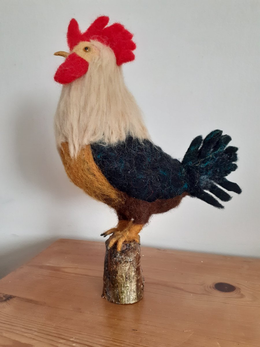 Rooster hen chicken, ooak,collectable, needlefelting artist needle felted, 