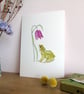 Frog and Fritillary A5 Giclée Fine Art Print - Image 1