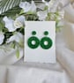 Green Glitter Hoop Earrings - Acrylic - Image 6