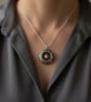 Equestrial Silver Pendant with Dangling Pearl  - Image 1