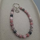 Sunset Aura Beaded Keychain