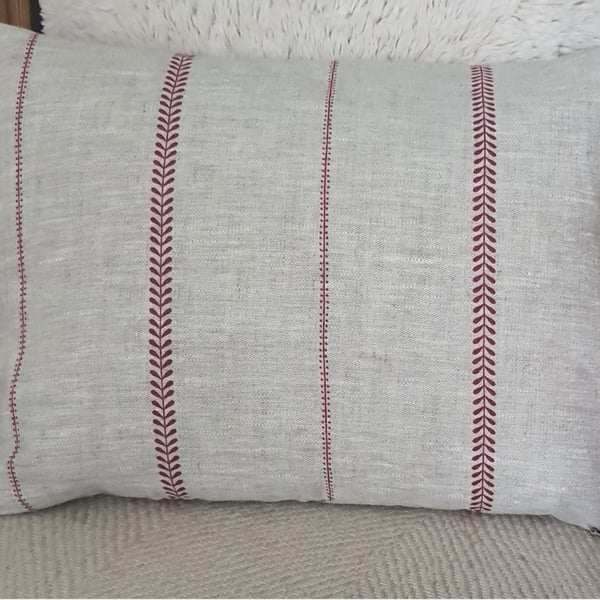 Peony & Sage Linen Cushion