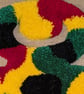 Large Hand Tufted Duafe Adinkra Textile Wall Art  Ghanaian Inspired  A2  Mounted - Image 3