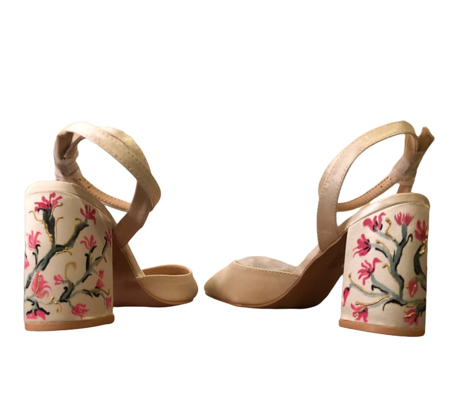 Handpainted Satin Shoes