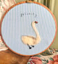 Handmade Needlefelt Swan Personalised Wall Art, Wall Decor, Wall Hanging 
