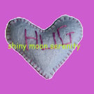 Pocket Hug Large, Felt Light Blue with Purple stitching